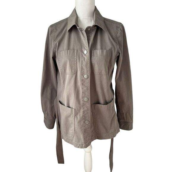 Banana Republic Gray Lightweight Belted Jacket Size Small - Picture 5 of 7